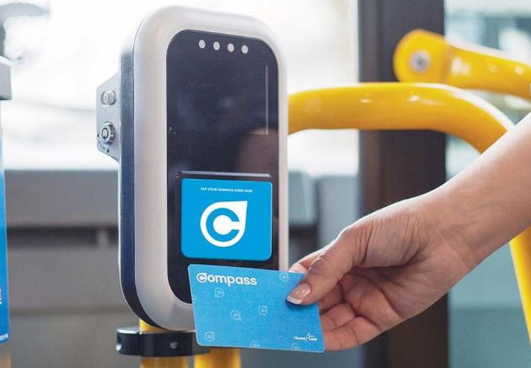 Compass card with validator